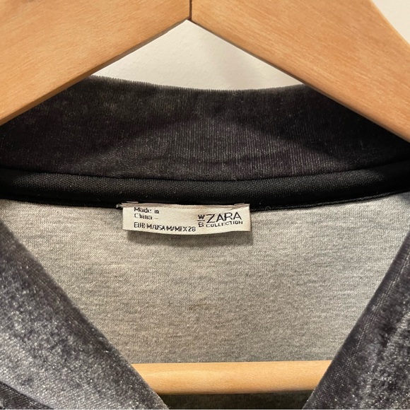 Crushed velvet oversized bomber jacket - Picture 3 of 3